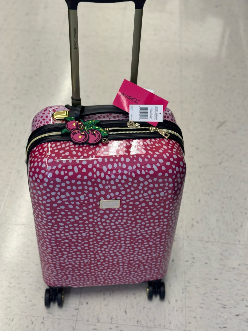 Polka Dot Pink Hardshell Carry-On Luggage 21” - Picture 4 of 4